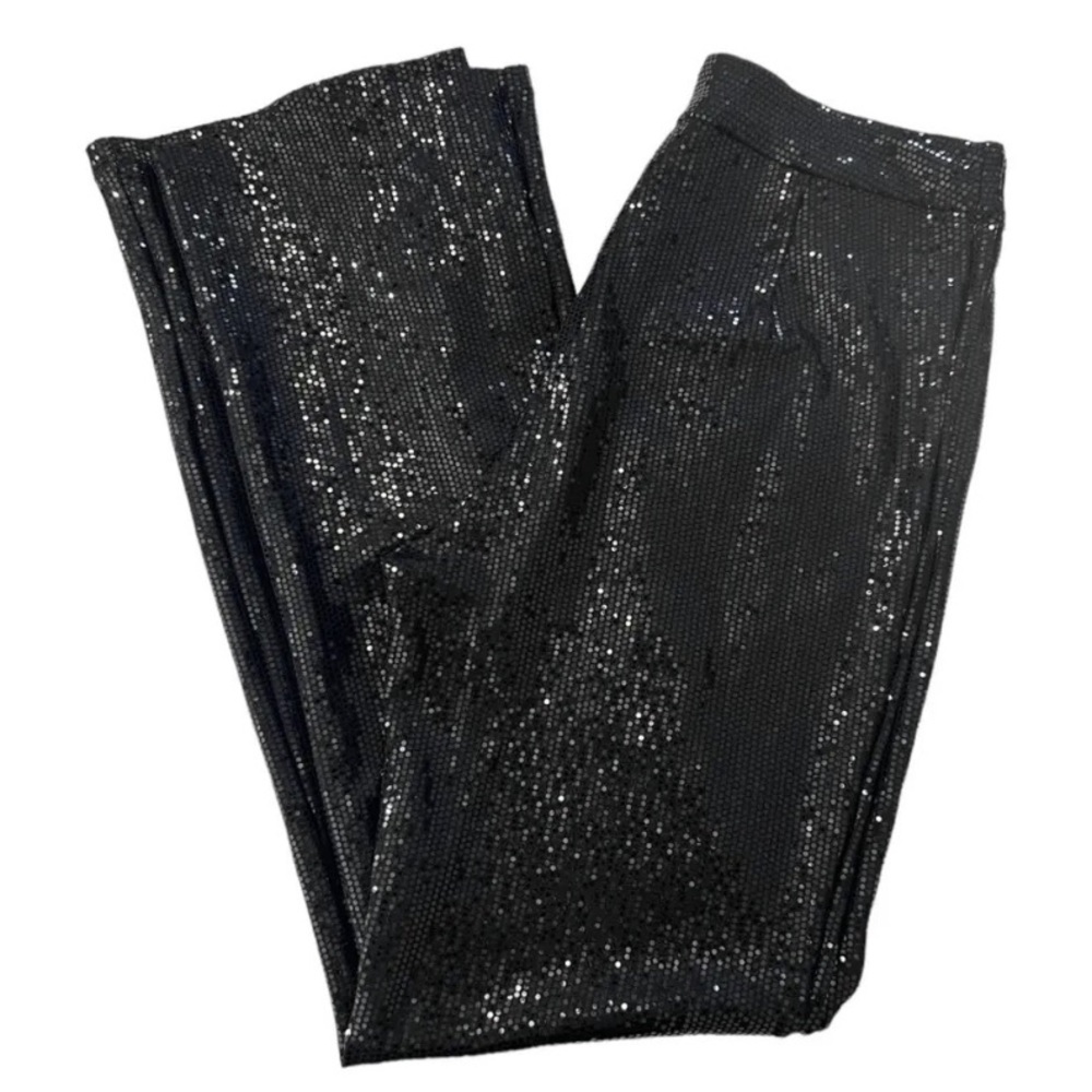 NEW set of House of Harlow 1960 Black Sexy Sequin halter top & pants Small NWT - Picture 5 of 8